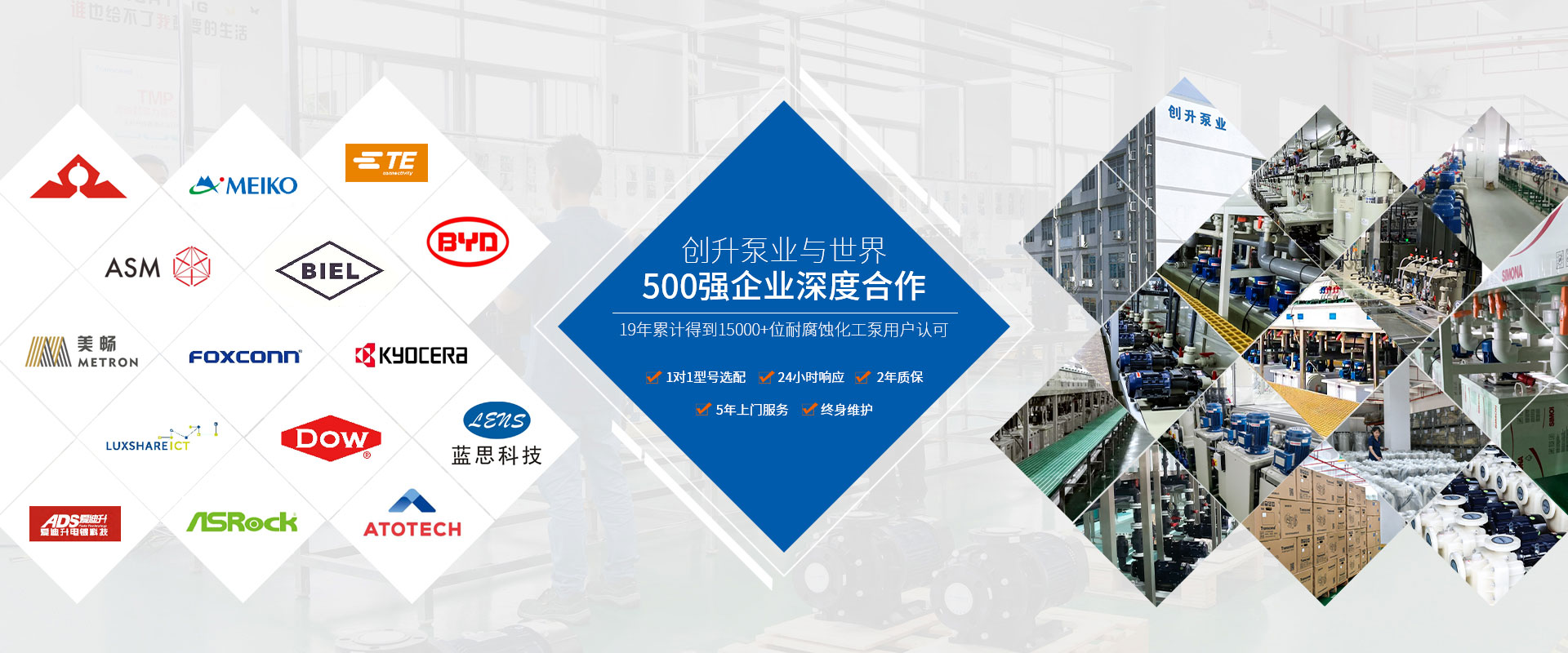 創(chuàng)升泵業(yè)與世界500強(qiáng)企業(yè)深度合作